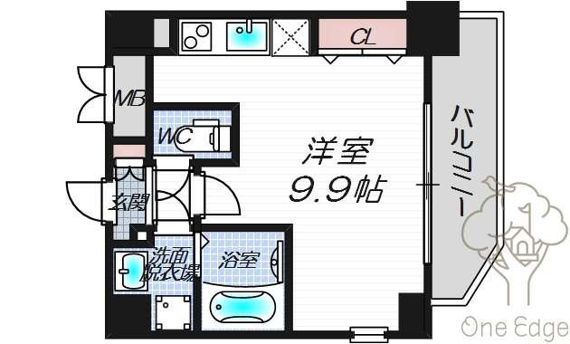 クレグラン北梅田の間取り