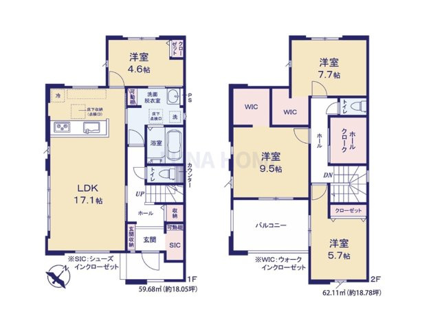 牛久市南20期　新築戸建の区画図