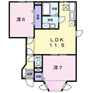 【間取り】 | サンビレッジＡ