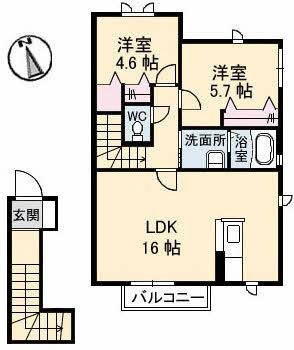 Marrone B棟の間取り