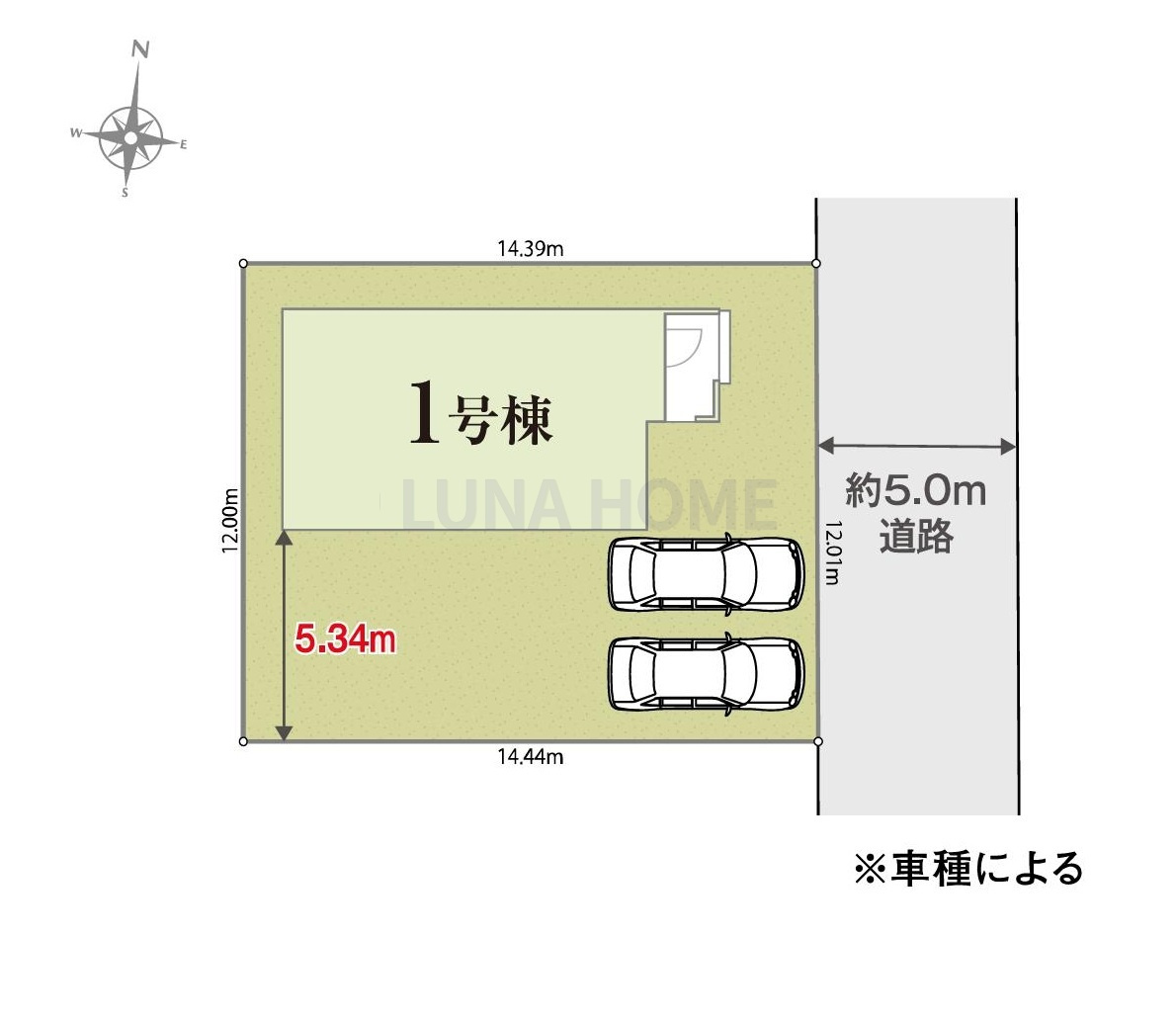 牛久市田宮町1期　新築戸建の区画図
