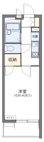 レオパレスソレアードⅡの間取り