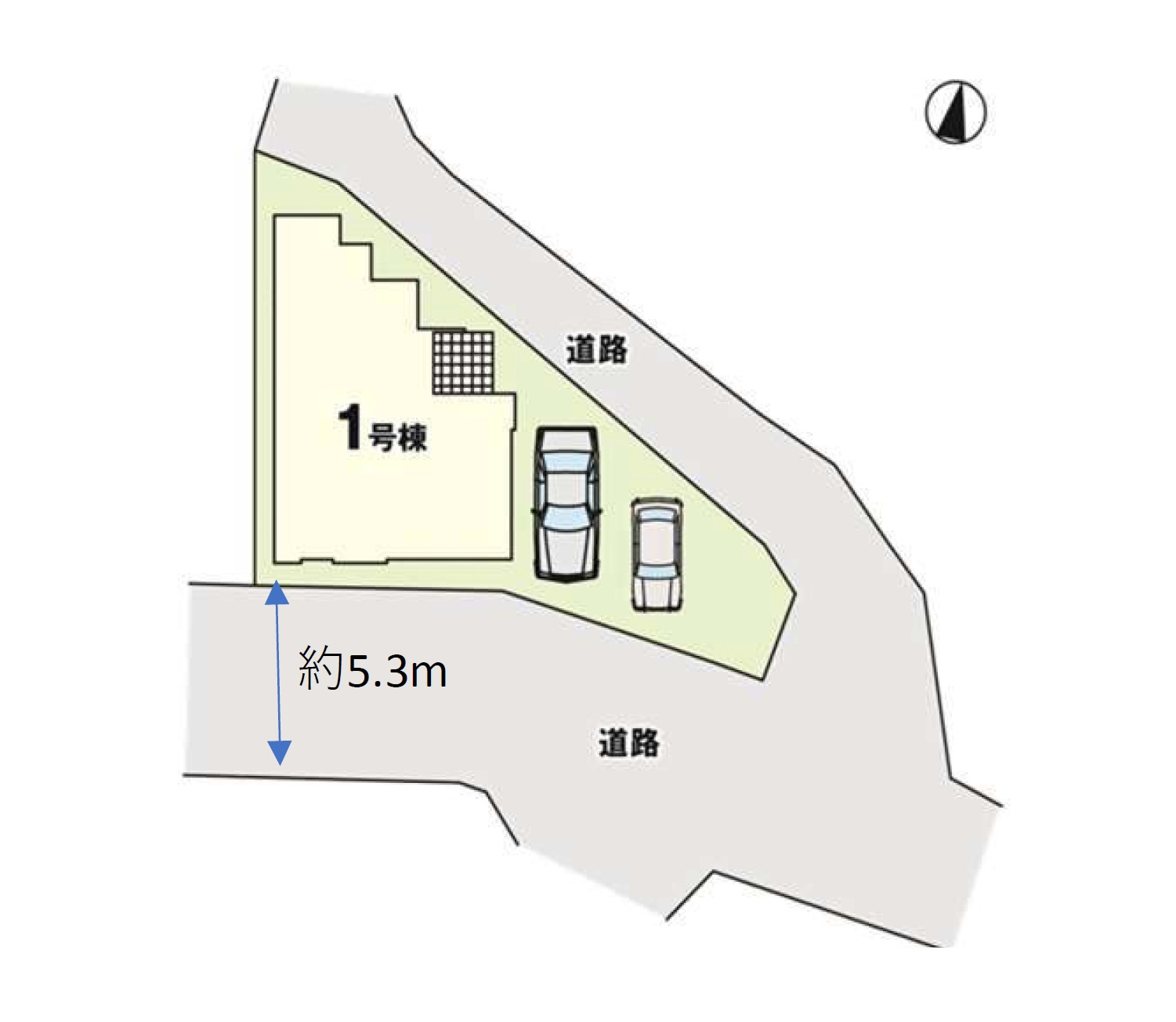 福岡市南区柳河内1丁目第2-1棟（1号棟）の区画図|配置図（1号棟）