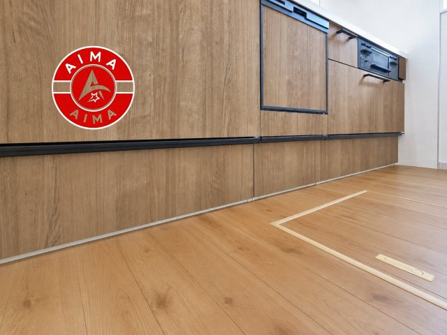 福岡市南区柳河内1丁目第2-1棟（1号棟）の内観：施工例|ご家族を近くに感じられる対面キッチンのLDK。会話もはずみそうですね。