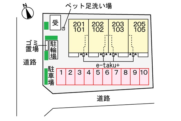 サンライズタカオの区画図