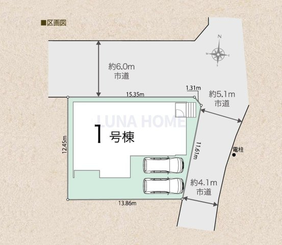 牛久市田宮町2期　新築戸建の区画図