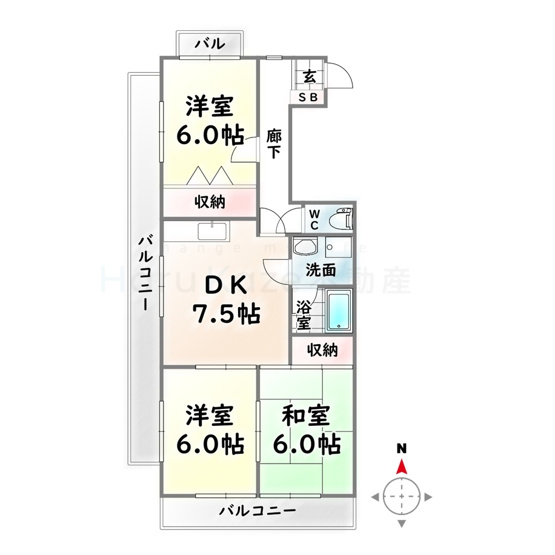 【間取り】 | ドリーム池見【名古屋市賃貸・RC造】