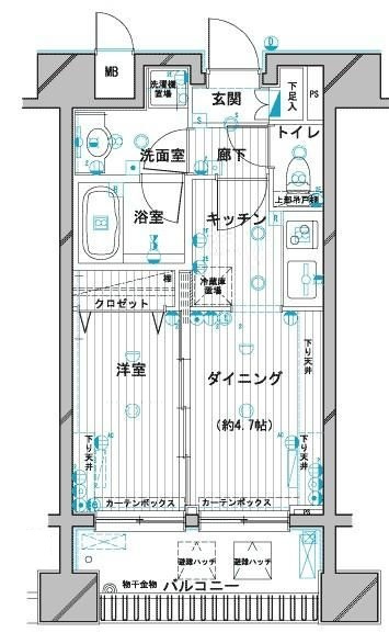 デュオ・スカーラ蒲田Ⅱの間取り|間取りです。