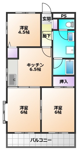 小平市小川東町５丁目の賃貸マンションの間取り