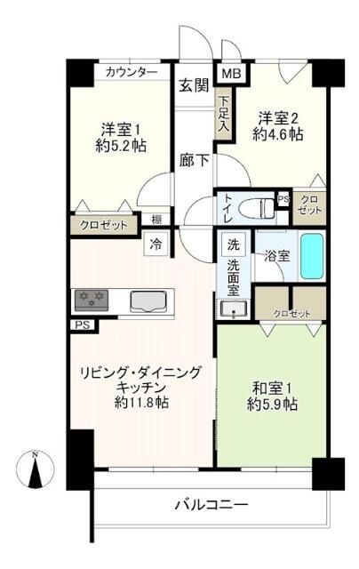サントーア哲学堂公園の間取り