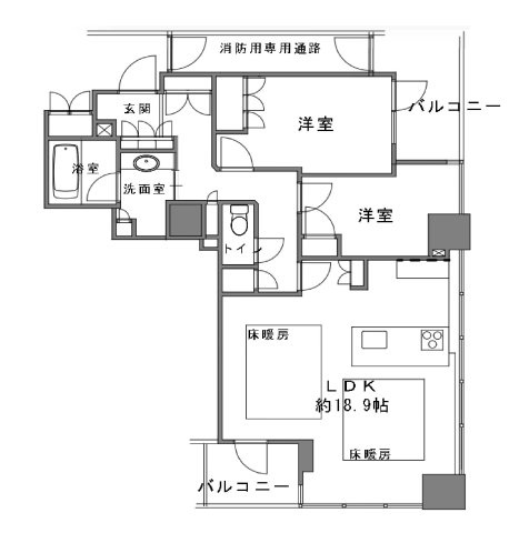 淀屋橋アップルタワーレジデンスの間取り