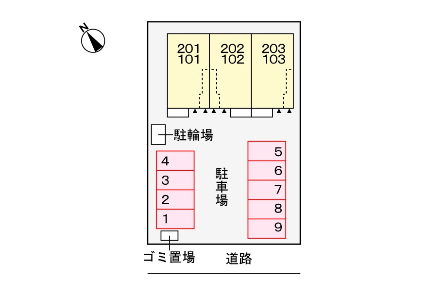 サザンレジデンスH＆Hの区画図