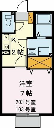 プリシェールｔｓｕｂａｋｉの間取り