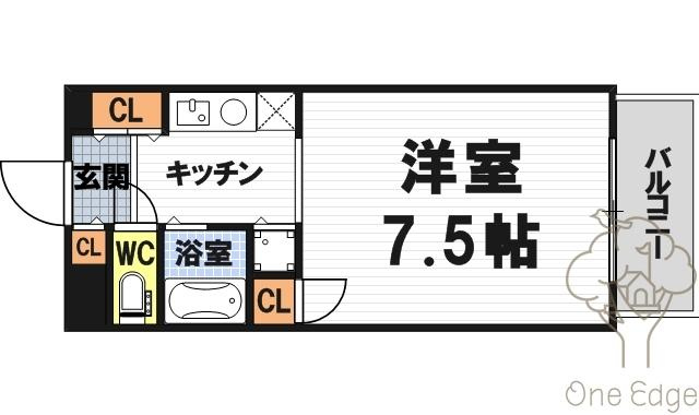エトワール北梅田の間取り