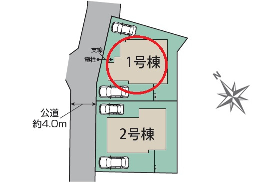 八王子市寺田町 新築戸建ての区画図