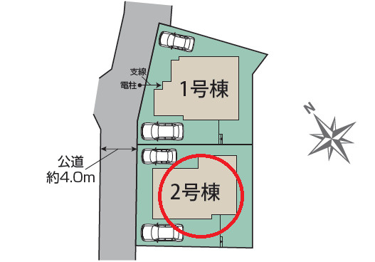 八王子市寺田町 新築戸建ての区画図