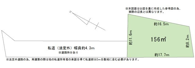 鴻巣市箕田　売地の区画図