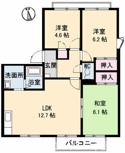 フレグランス藤ノ木 A棟の間取り