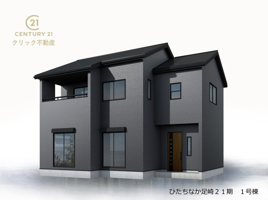 リーブルガーデン  ひたちなか足崎　21期　1の外観|勝田駅車12分。前渡小徒歩32分、第三中徒歩25分。
周辺環境充実で生活利便性◎
新築住宅が建ち並ぶ綺麗な街並みです。