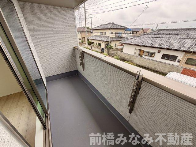 【新築】前橋市光が丘町　B号棟(全２棟)　ハートフルタウン　新築建売分譲のバルコニー|陽当たり良好なバルコニーです
