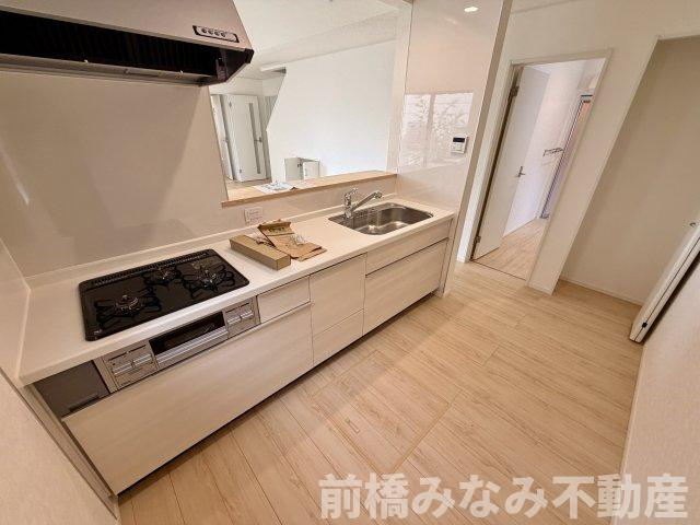 【新築平屋】前橋市稲荷新田町第3　１号棟(全４棟)　クレイドルガーデン　新築建売分譲のキッチン|きれいなキッチンです