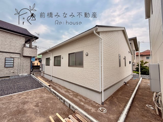 【新築平屋】前橋市稲荷新田町第3　１号棟(全４棟)　クレイドルガーデン　新築建売分譲の外観|おしゃれな外観です