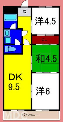 第1サニーハイツの間取り