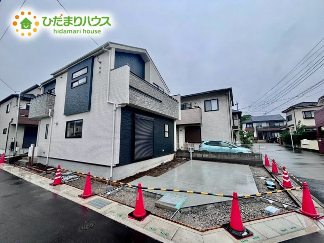 上尾市井戸木3丁目　新築戸建　ブルーミング01の前面道路含む現地写真|9/21撮影