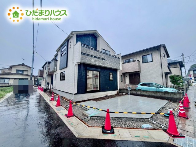 上尾市井戸木3丁目　新築戸建　ブルーミング01の前面道路含む現地写真|9/21撮影