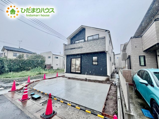上尾市井戸木3丁目　新築戸建　ブルーミング01の前面道路含む現地写真|9/21撮影