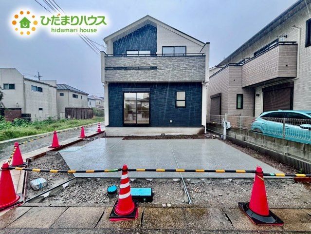 上尾市井戸木3丁目　新築戸建　ブルーミング01の前面道路含む現地写真|9/21撮影