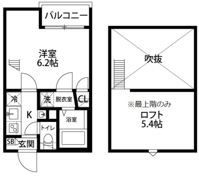 板橋区大谷口１丁目のアパートの間取り