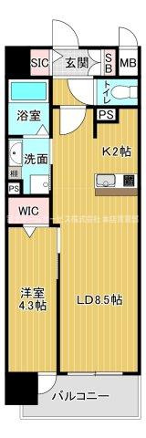 サザンネスト住ノ江駅前の間取り