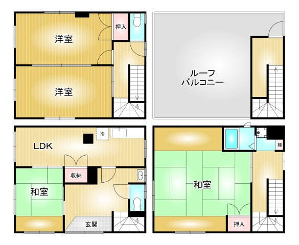 北浦町戸建｜名古屋市の賃貸ならMy賃貸の間取り|北浦町戸建
※現状渡しとなります