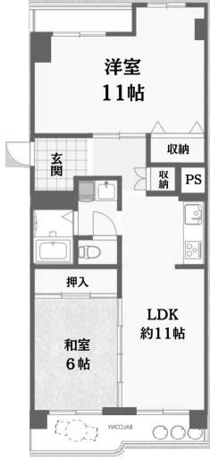 【間取り】 | ローズマンション藤ノ森B棟 | 専有面積69.24㎡