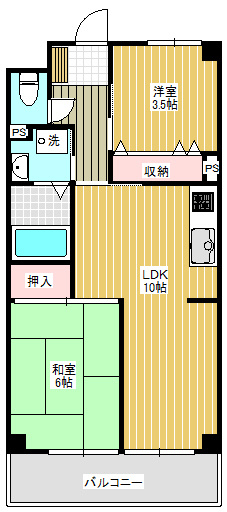 【間取り】 | ワールドパレス第3戸越