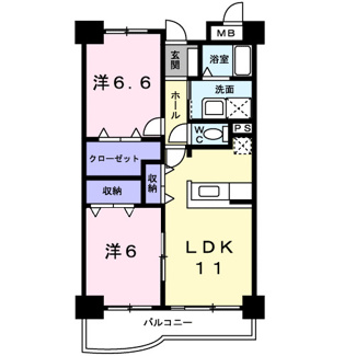 【間取り】 | サンライズ桶川西 | 間取りです。