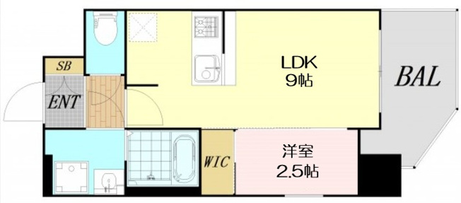 【間取り】 | アドバンス難波ラシュレ