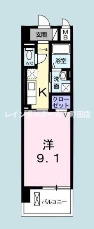 エスポワール南林間※初期費用分割あと払いサービス利用可能物件の間取り