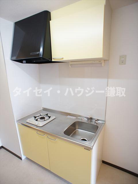カムフォート登戸Ⅱのキッチン|ガスコンロ完備♪