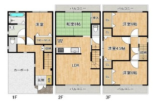 大阪市旭区清水3丁目の間取り