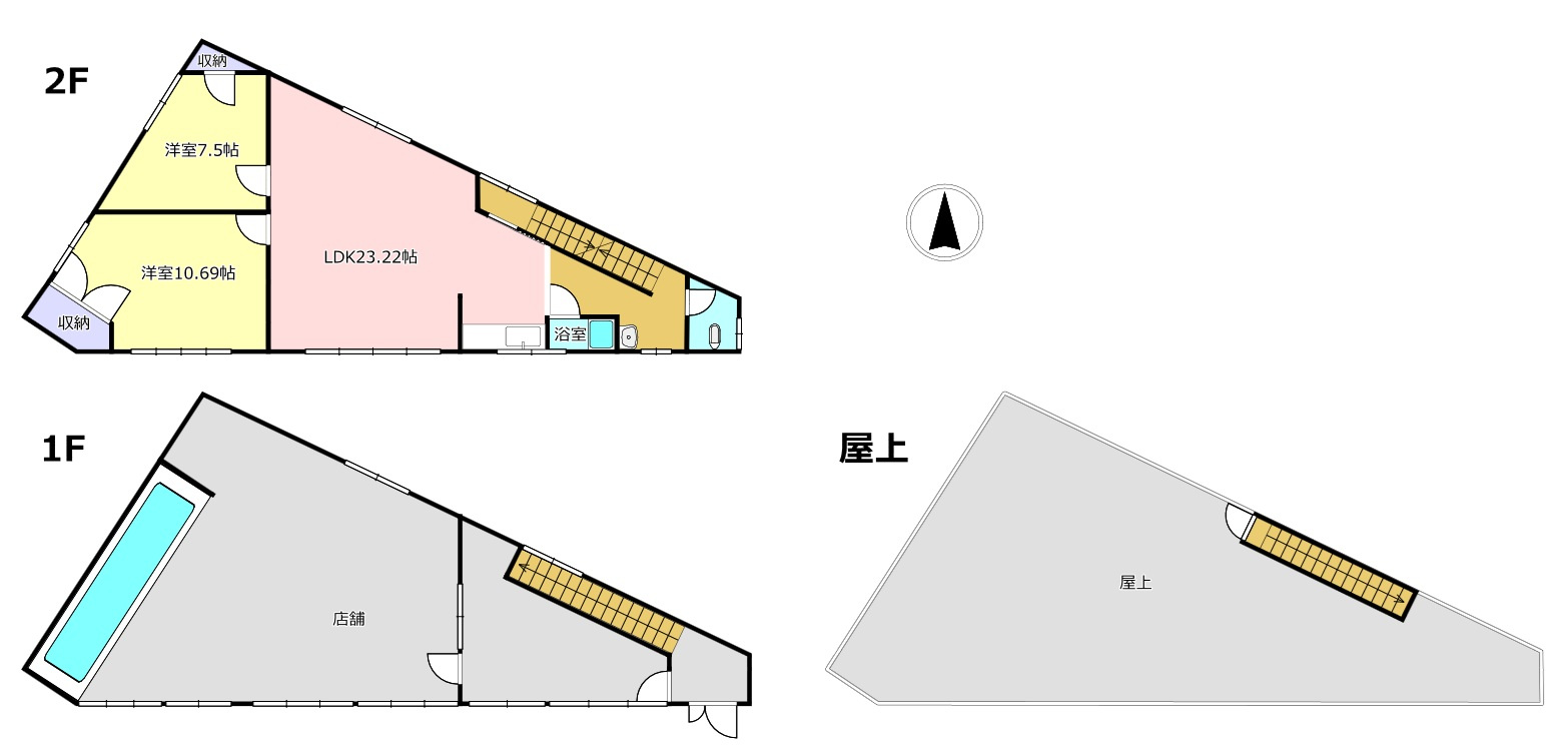 宇土市戸口町の中古一戸建の間取り