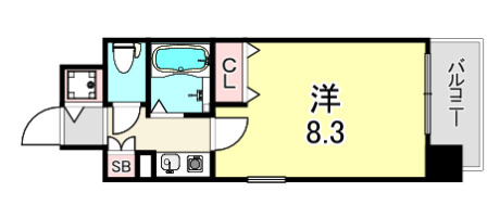 プレサンス西心斎橋の間取り