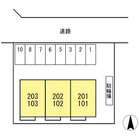 (仮称)D-ROOM岩倉市大市場町の区画図