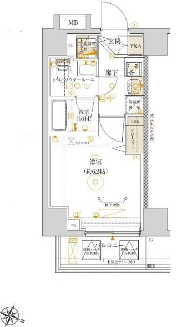 ベルシード横濱吉野町マキシヴの間取り