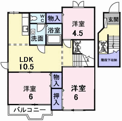 クレストヒルズＣの間取り