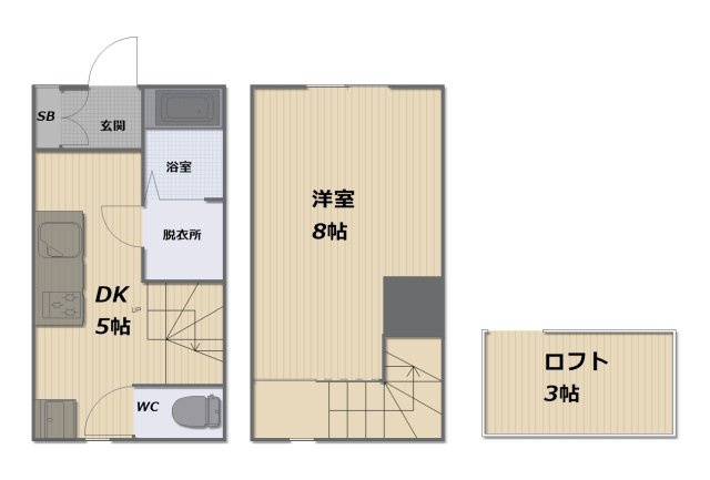 オクト目尾A・B・C棟の間取り