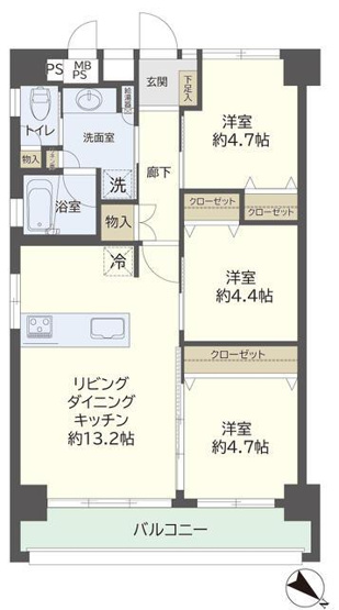 【間取り】 | ソフトタウン向ヶ丘 | 新規リノベーション完了済み