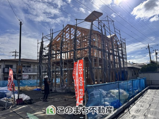 リガーレ宇都宮市細谷町3期の外観|建築中現地写真（同社施工の完成物件・モデルハウスがご見学できます）