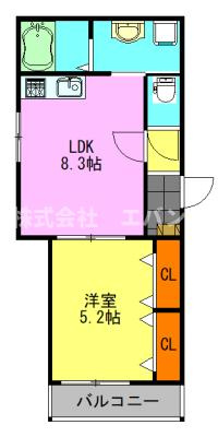 【間取り】 | Ajour蘇我06　